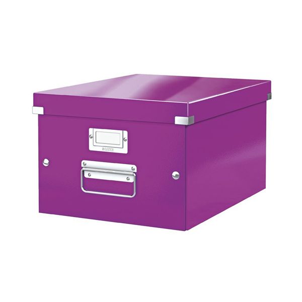Stredná krabica Click & Store purpurová 