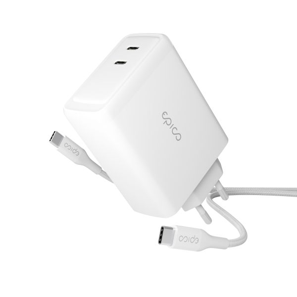 Epico 100W GaN sieťová nabíjačka s 2m USB-C kab. 9915101100185