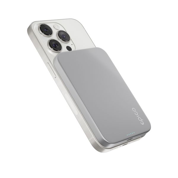Epico 5000mAh Alu PowerBanka s MagSafe - strieborná 9915112100056
