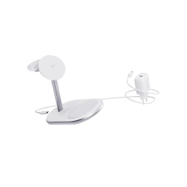 Epico Qi2 3in1 Mag+ nabíjací stojan EX60 - biela 9915111300058