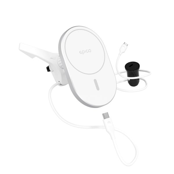 Epico Ellipse MagSafe Car Charger - strieborná 9915111100037