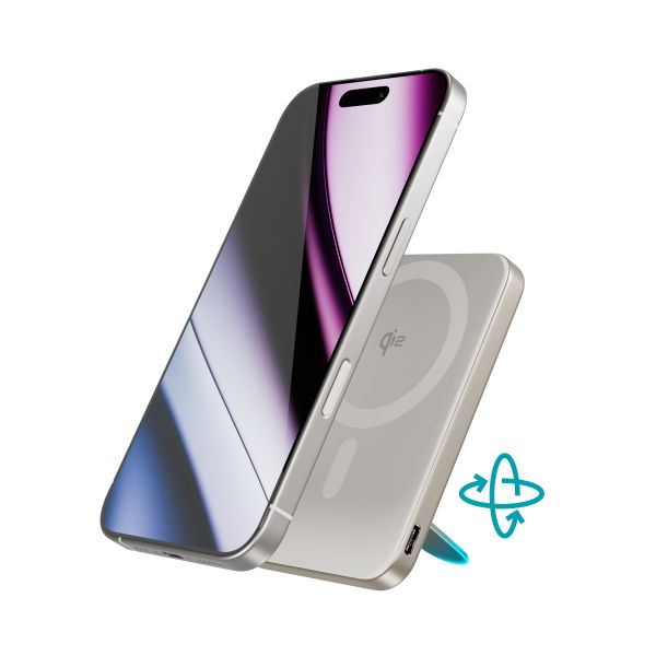 Epico Qi2 5000mAh Alu Mag+ Stand PB EM52 - titán 9915112700013