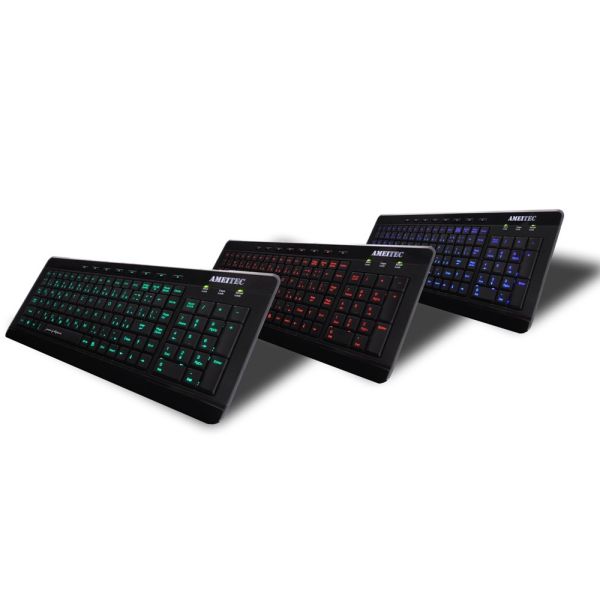 AMEI AM-K3001G/Drátová USB/ CZ layout/Čierna AMEI AM-K3001G