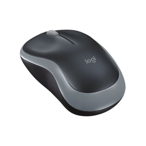 Logitech M185/Kancelárska/Optická/1 000 DPI/Bezdrôtová USB/Šedá 910-002235