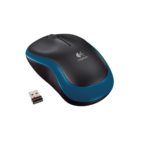 Logitech M185 nano/Kancelárska/Optická/1 000 DPI/Bezdrôtová USB/Modrá 910-002239