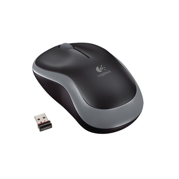 Logitech M185 nano/Kancelárska/Optická/1 000 DPI/Bezdrôtová USB/Šedá 910-002238