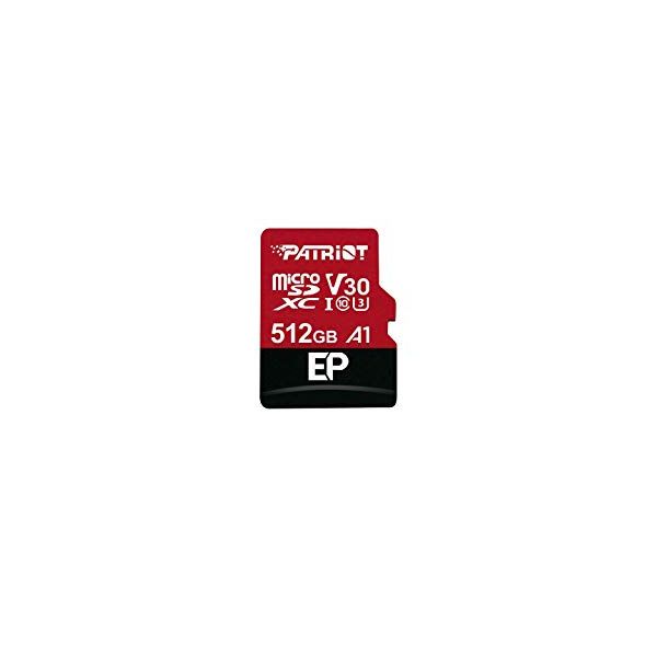Patriot V30 A1/micro SDXC/512GB/UHS-I U3 / Class 10/+ Adaptér PEF512GEP31MCX