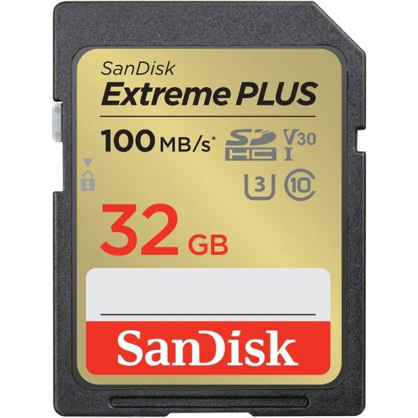 SanDisk Extreme PLUS/SDHC/32GB/UHS-I U3 / Class 10/Čierna SDSDXWT-032G-GNCIN