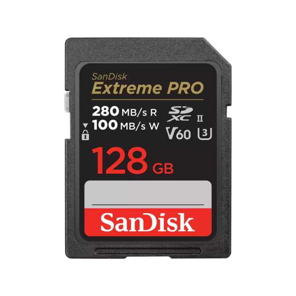 SanDisk Extreme PRO 128GB 280MB/s V60 UHS-II SDSDXEP-128G-GN4IN