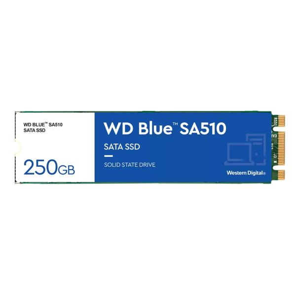 WD Blue SA510 POWERED BY SANDISK/250GB/SSD/M.2 SATA/5R WDS250G3B0B-00AXS0
