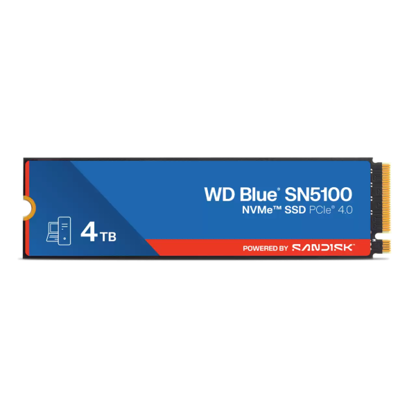SSD 4TB WD Blue SN5100 NVMe M.2 PCIe Gen4 2280 WDS400T5B0E-00CPE0