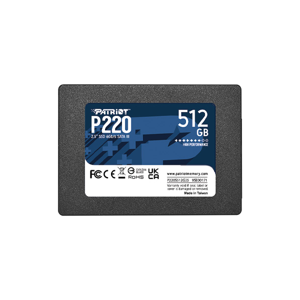 PATRIOT P220/512GB/SSD/2.5"/SATA/3R P220S512G25