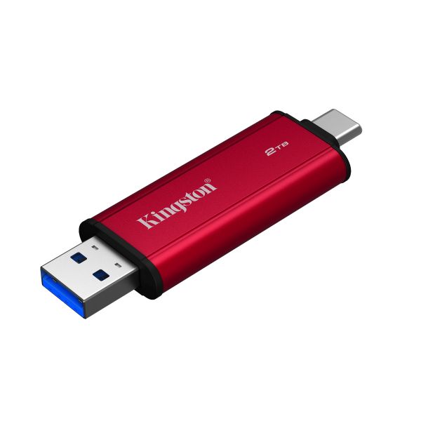 Kingston Dual Portable/2TB/SSD/Externá/Červená/5R SPSD/2TB