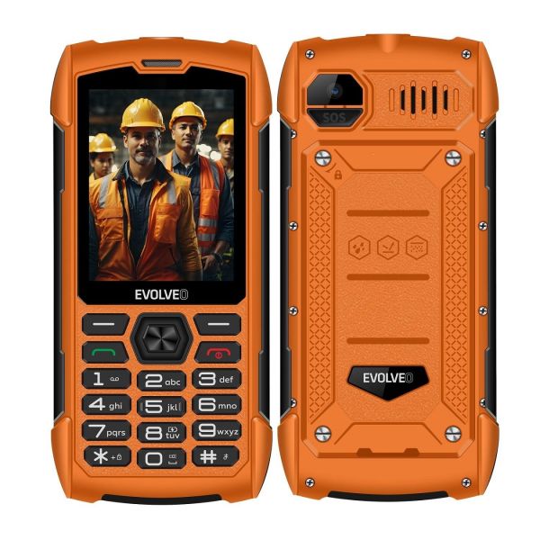 EVOLVEO StrongPhone H1, vodotesný odolný Dual SIM telefón, oranžová SGP-H1-OR