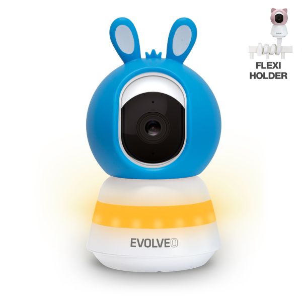 EVOLVEO Baby Monitor LUX- Múdra 360° videoopatrovateľka s nočným videním, detekciou pláča a pohybu, modrá CAM-LUX-B