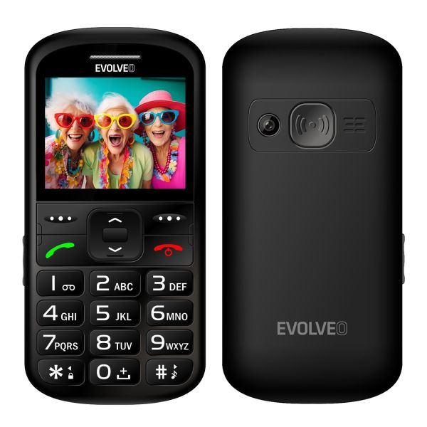EVOLVEO EasyPhone XS, mobilný telefón pre seniorov, čierny EP-570-XS-BK
