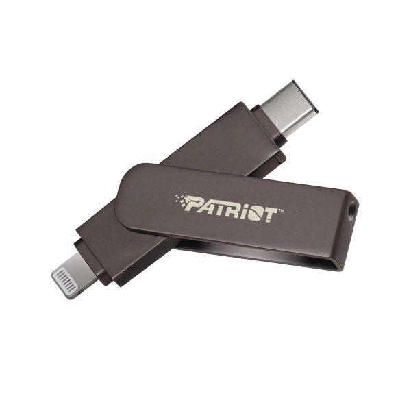 Patriot iLuxe Stick C MFi/256GB/USB 3.2/Lightning + USB-C/Čierna PI256GSKM30CL