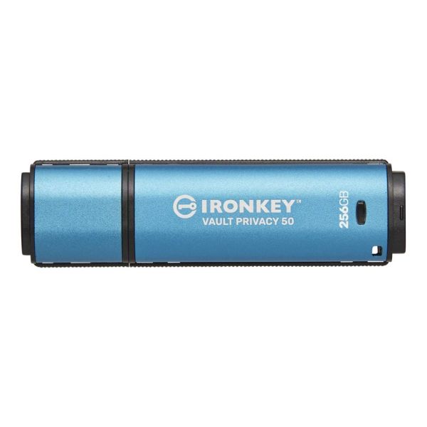 Kingston IronKey Vault Privacy 50/256GB/USB 3.2/USB-A/Modrá IKVP50/256GB