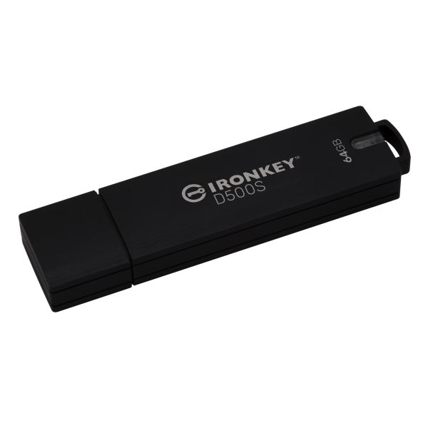 Kingston Ironkey D500S/64GB/USB 3.2/USB-A/Čierna IKD500S/64GB