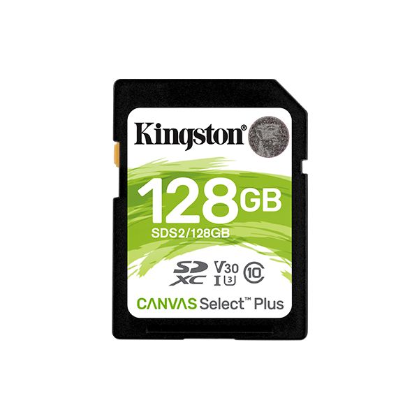 Kingston Canvas Select Plus U3/SDXC/128GB/UHS-I U3 / Class 10 SDS2/128GB