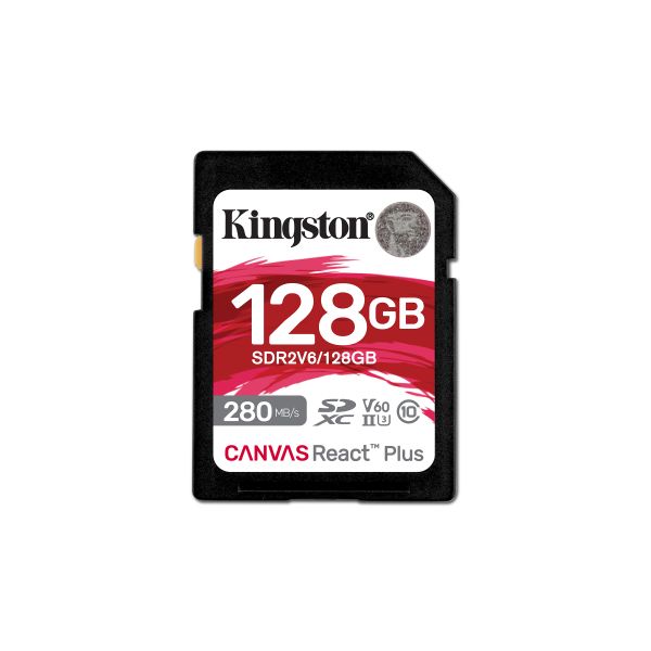 Kingston Canvas React Plus/SDXC/128 GB/UHS-II U3 ??/ Class 10 SDR2V6/128GB