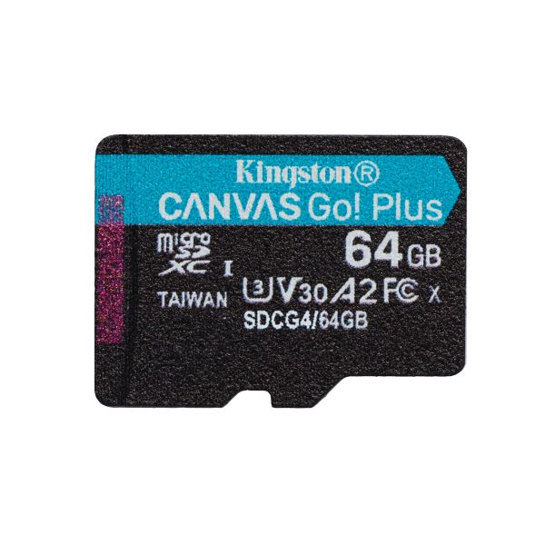 Kingston Canvas Go Plus A2/Micro SDXC/64GB/UHS-I U3 / Class 10 SDCG4/64GBSP