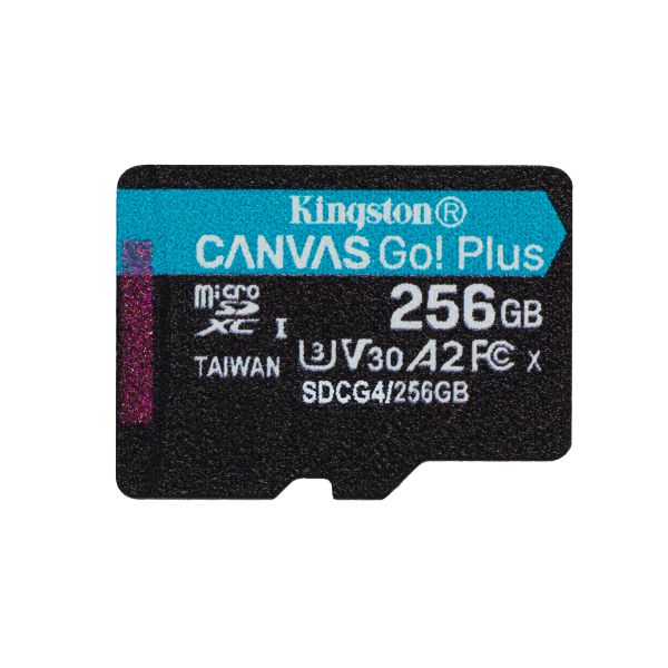 Kingston Canvas Go Plus A2/Micro SDXC/256GB/UHS-I U3 / Class 10 SDCG4/256GBSP