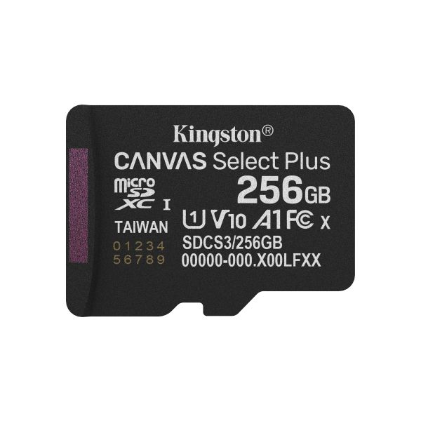 Kingston Canvas Select Plus/Micro SDXC/256GB/UHS-I U1 / Class 10 SDCS3/256GBSP