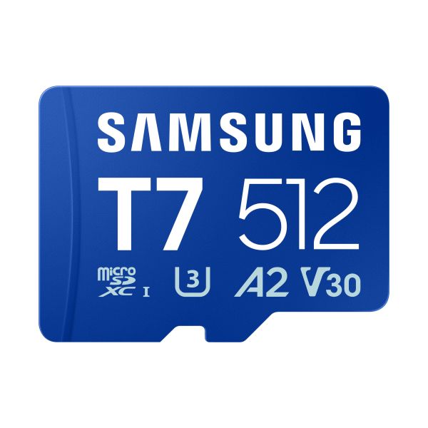 Samsung T7/Micro SDXC/512GB/UHS-I U3 / Class 10/Modrá MB-MB512T/WW