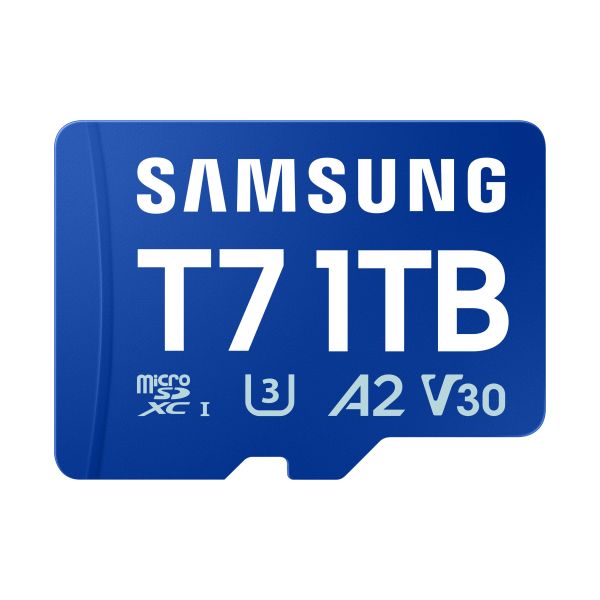 Samsung T7/Micro SDXC/1TB/UHS-I U3 / Class 10/Modrá MB-MB1T0T/WW