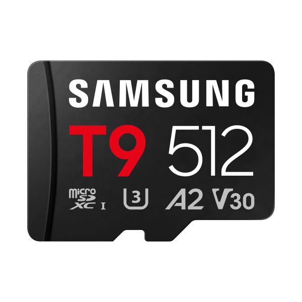 Samsung T9/Micro SDXC/512GB/UHS-I U3 / Class 10/+ Adaptér/Čierna MB-MH512T/WW