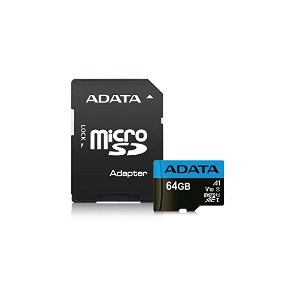 Adata/micro SDXC/64GB/UHS-I U1 / Class 10/+ Adaptér AUSDX64GUICL10A1-RA1