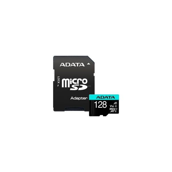 ADATA V30S/micro SDXC/128GB/UHS-I U3 / Class 10/+ Adaptér AUSDX128GUI3V30SA2-RA1