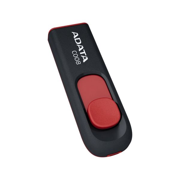 32GB USB ADATA C008 černo/červená (potlač) AC008-32G-RKD