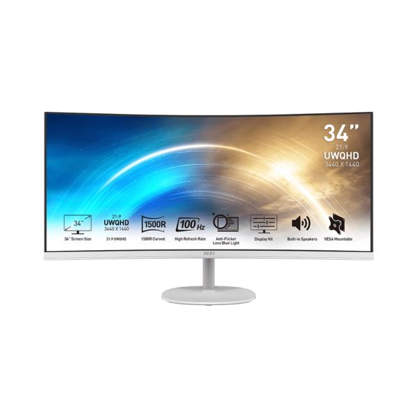 MSI Pro/MP341CQW/34"/VA/wQHD/100Hz/1ms/Biela/3R PRO MP341CQW