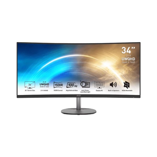 MSI Pro/MP341CQ/34"/VA/wQHD/100Hz/1ms/Čierna/3R PRO MP341CQ