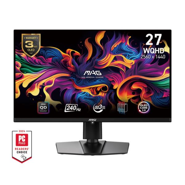 MSI MAG/271QPX E2/26,5"/QD-OLED/QHD/240Hz/0,03ms/Čierna/3R MAG 271QPX QD-OLED E2