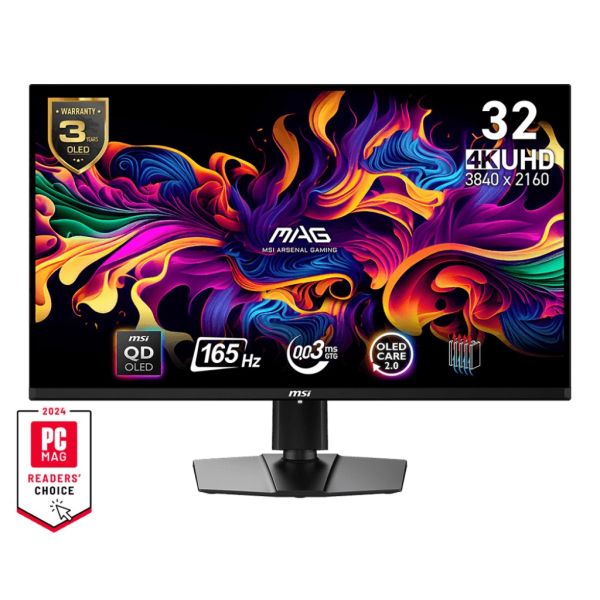 MSI MAG/321UP QD-OLED/31,5"/QD-OLED/4K UHD/165Hz/0,03ms/Čierna/3R MAG 321UP QD-OLED