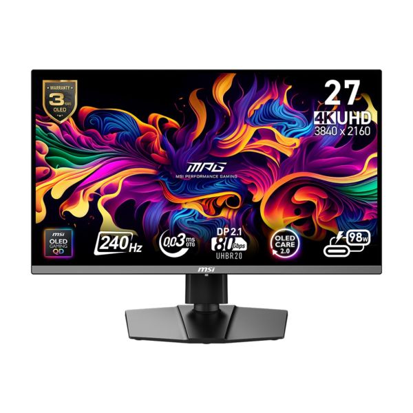 MSI MPG/272URX/26,5"/QD-OLED/4K UHD/240Hz/0,03ms/Čierna/3R MPG 272URX QD-OLED