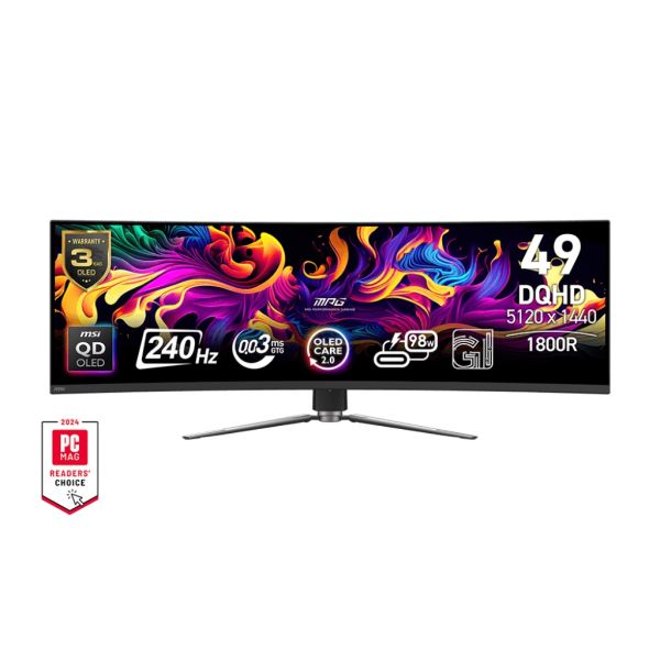 MSI MPG/491CQPX/49"/QD-OLED/DQHD/240Hz/0,03ms/Čierna/3R MPG 491CQPX QD-OLED