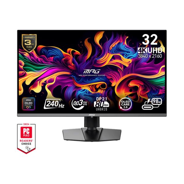 MSI MPG/322URX/31,5"/QD-OLED/4K UHD/240Hz/0,03ms/Čierna/3R MPG 322URX QD-OLED