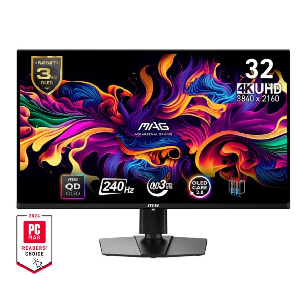 MSI MAG/321UPX/31,5"/QD-OLED/4K UHD/240Hz/0,03ms/Čierna/3R MAG 321UPX QD-OLED