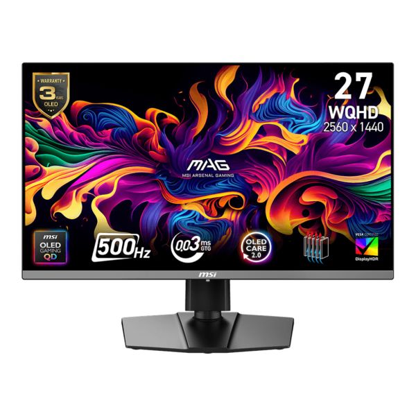 MSI MAG/272QP X50/26,5"/QD-OLED/QHD/500Hz/0,03ms/Čierna/3R MAG 272QP QD-OLED X50
