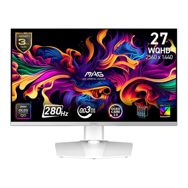MSI MAG/272QPW X28/26,5"/QD-OLED/QHD/280Hz/0,03ms/Biela/3R MAG 272QPW QD-OLED X28