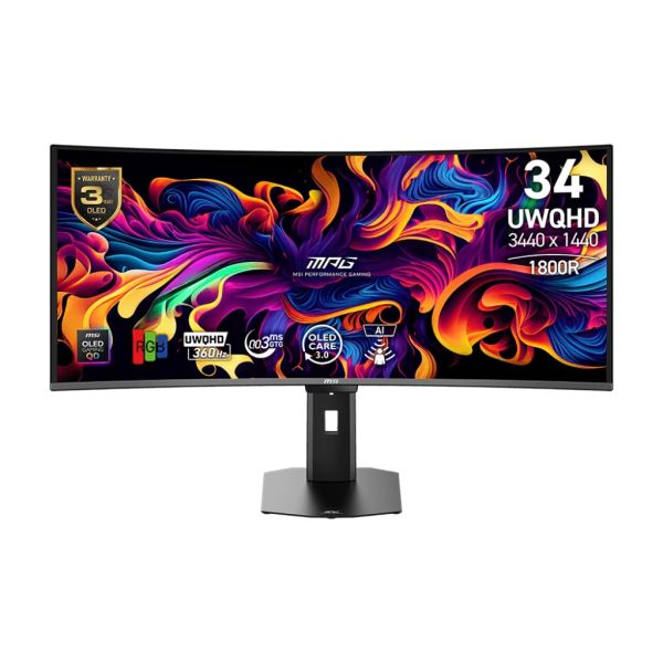 MSI MPG/341CQR QD-OLED X36/34"/QD-OLED/wQHD/360Hz/0,03ms/Čierna/3R MPG 341CQR QD-OLED X36