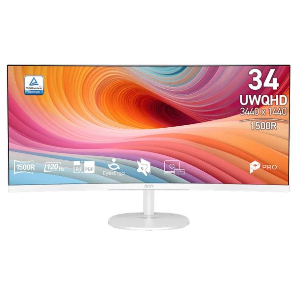 MSI Pro/MP341CQW E12/34"/VA/UWQHD/120Hz/1ms/Biela/3R PRO MP341CQW E12