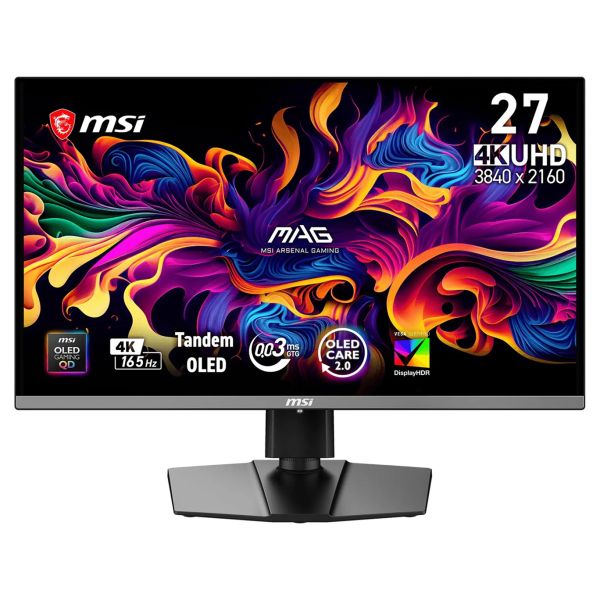 MSI MAG/272UP QD-OLED E16/26,5"/QD-OLED/4K UHD/165Hz/0,03ms/Čierna/3R MAG 272UP QD-OLED E16