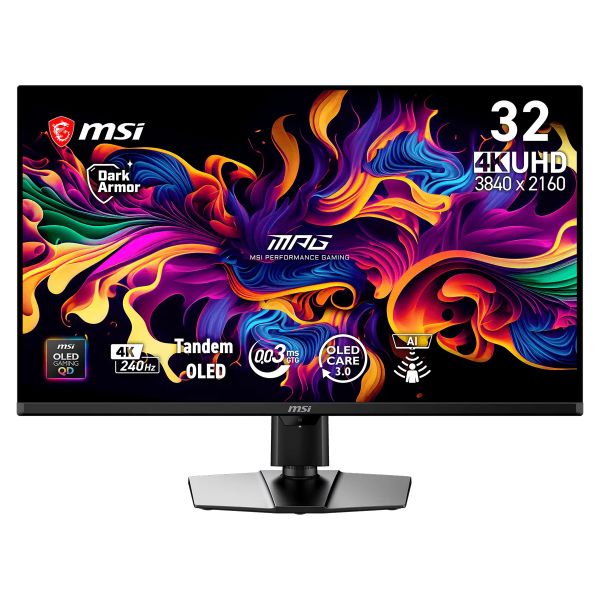 MSI MPG/322UR QD-OLED X24/31,5"/QD-OLED/4K UHD/240Hz/0,03ms/Čierna/3R MPG 322UR QD-OLED X24
