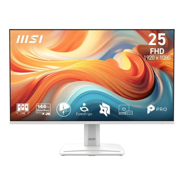 MSI Pro/MP251W E14A/24,5"/IPS/FHD/144Hz/1ms/Biela/3R