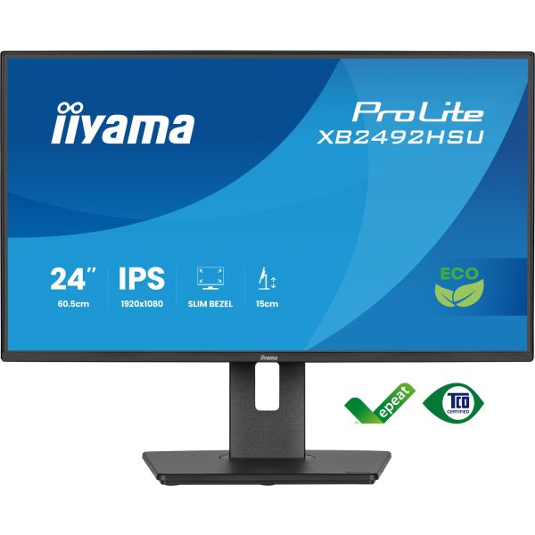 24" iiyama XB2492HSU-B1: IPS, FHD, HDMI, DP, zelená, HAS XB2492HSU-B1